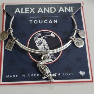 Alex and Ani Toucan Bird Silver bracelet